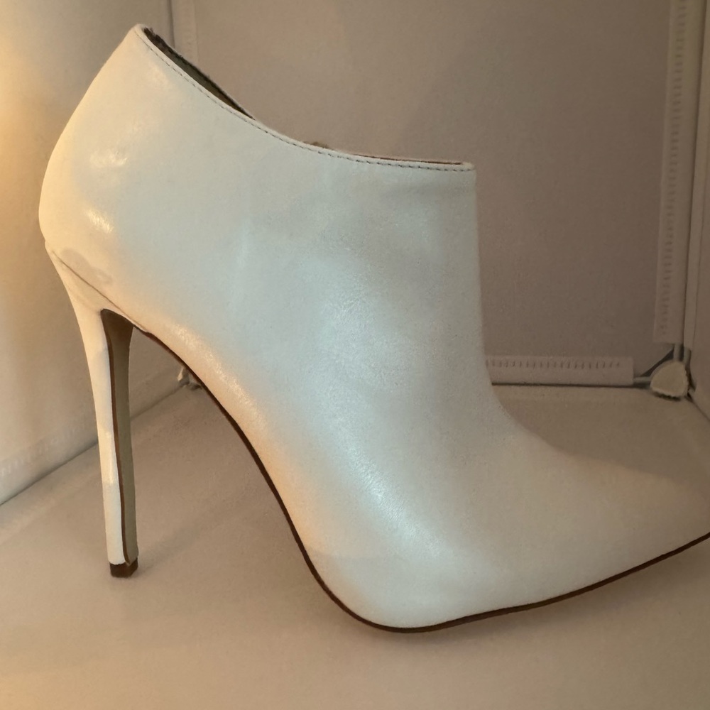 White Bootie Heels